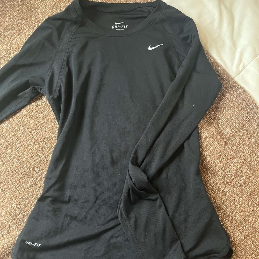 Nike Black Long Sleeve Dri-Fit Top